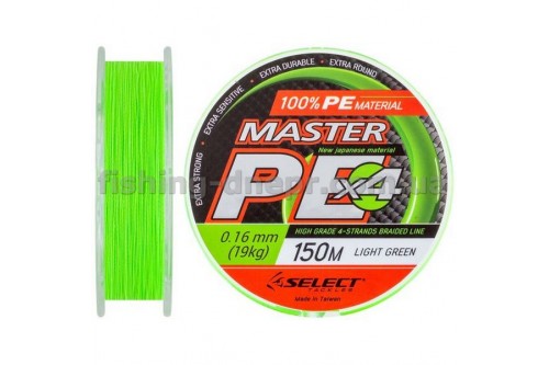 Шнур Select Master PE 150m (салат.) 0.16мм 19кг
