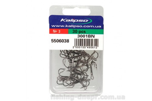 Крючок Kalipso тройник 3001BN №4(30шт)