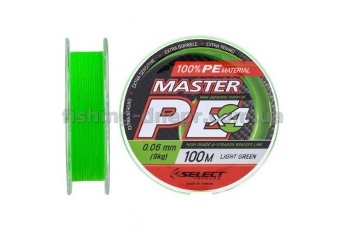 Шнур Select Master PE 100m (салат.) 0.08мм 11кг