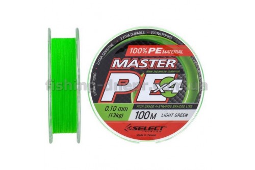 Шнур Select Master PE 100m (салат.) 0.10мм 13кг