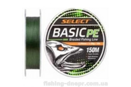 Шнур Select Basic PE 150m (темн-зел.) 0.08mm 8lb/4kg