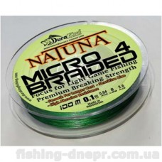 Шнур DuraKing Natuna Micro X4 Bride 150m. 0.2/0.08mm./11Lbs. /5.0kg. (Fluo Yellow)