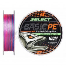  Шнур Select Basic PE 100m (разноцв.) 0.10mm 10lb/4.8kg