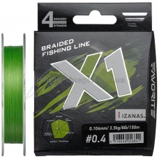  Шнур Favorite X1 PE 4x 150m (l.green) #0.4/0.104mm 8lb/3.5kg