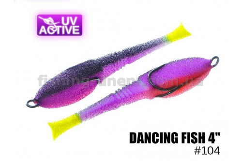  Поролоновая рыбка 104 Dancing Fish 4"  (уп.5шт)