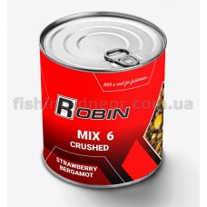 "MIX-6" зерна подрібнені ROBIN 900ml. ж/б Полуниця-Бергамот