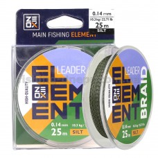 Шнур Zeox Element Leader Braid 25м Silt 0.35мм NEW 2021