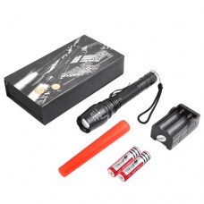 Ліхтарик Police 8668-T6, ЗУ 220V/12V, 2x18650/6xAAA, zoom, красный диффузор, Box